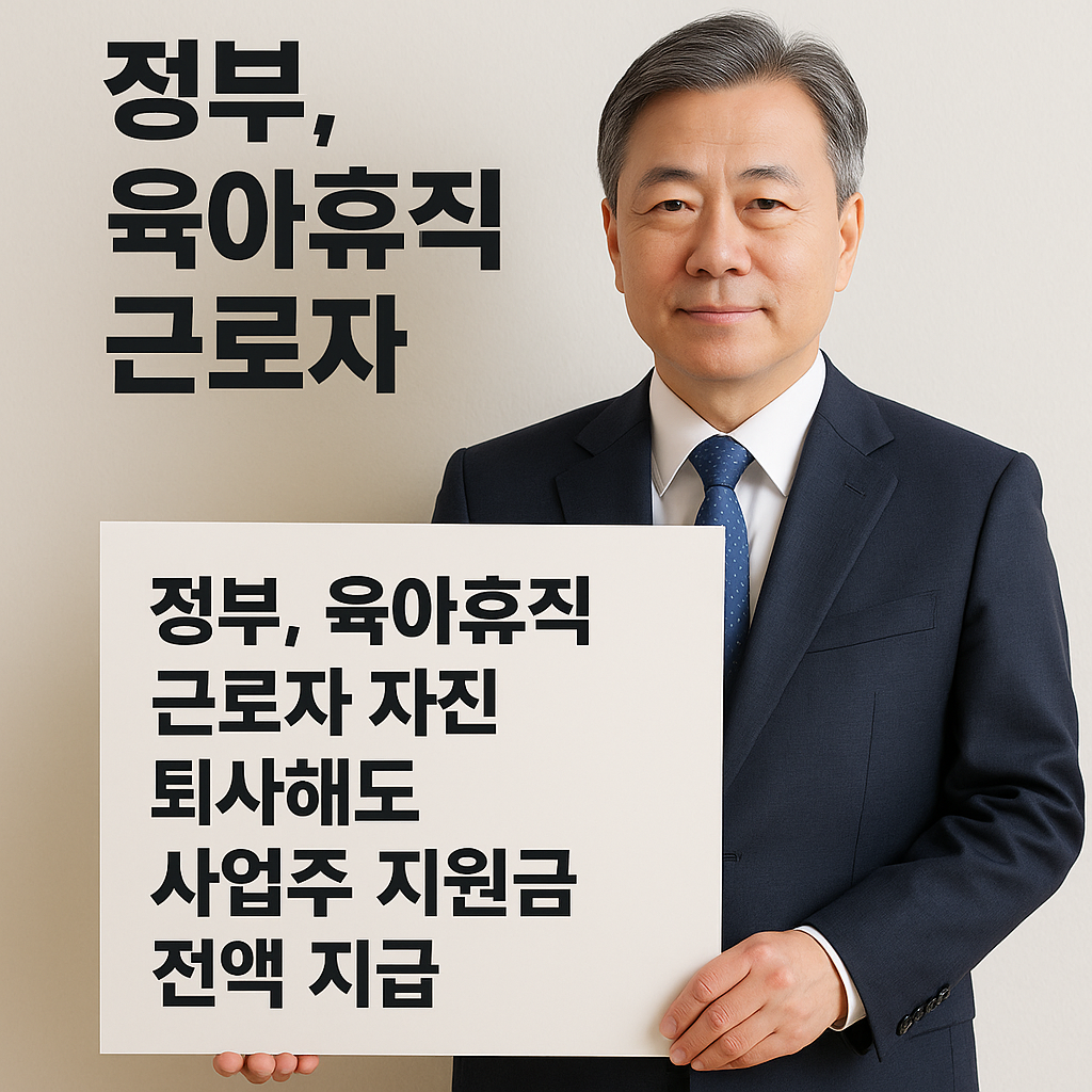 육아휴직 후 자진 퇴사해도 사업주 지원금 전액 지급