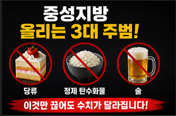 중성지방만 높은 경우, 운동보단 가장 먼저 바꿔야 할 식단