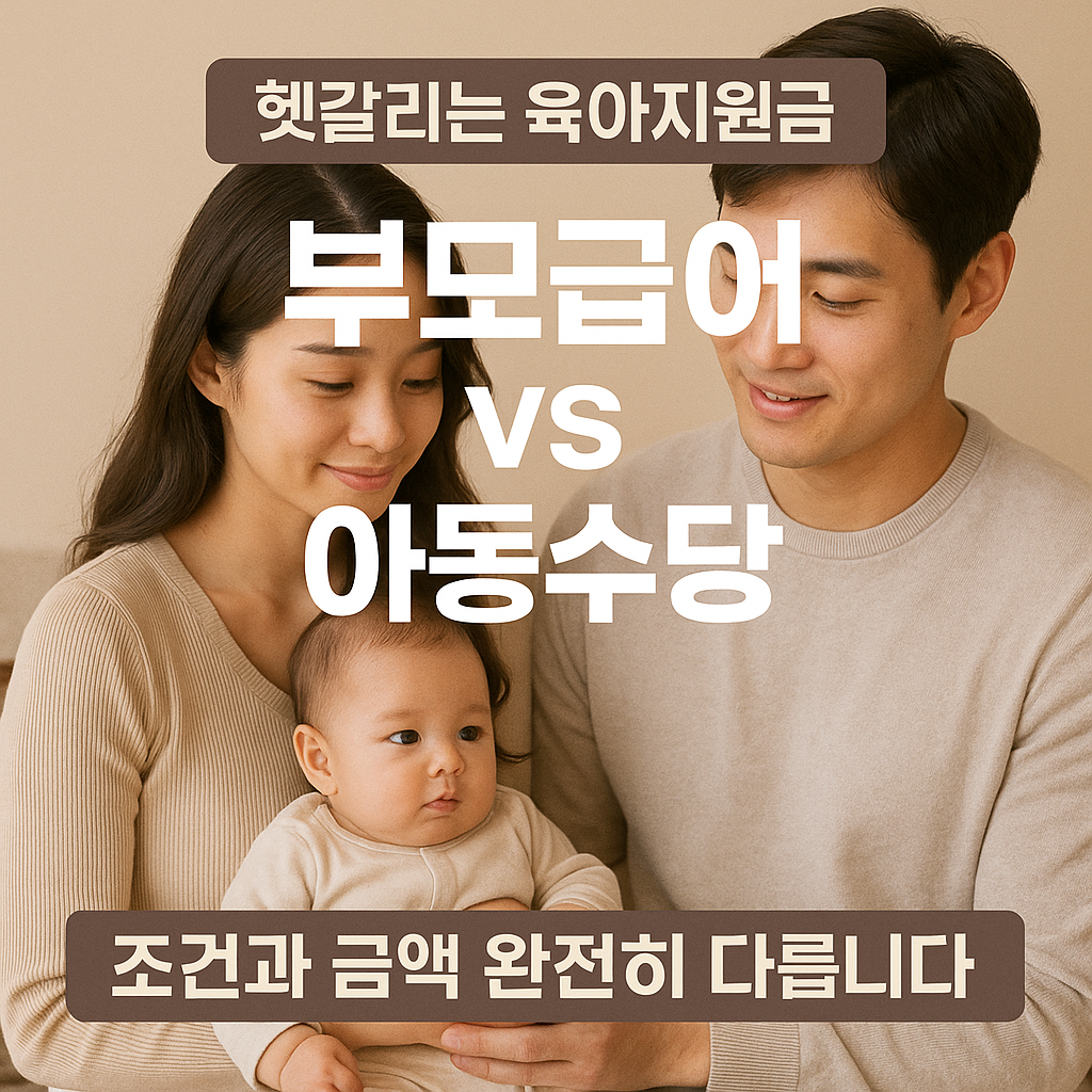 [3편] 복지 조건의 진실 시리즈 - 부모급여 vs 아동수당, 뭐가 다를까?