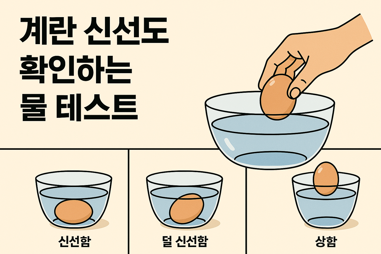 계란 신선도 확인