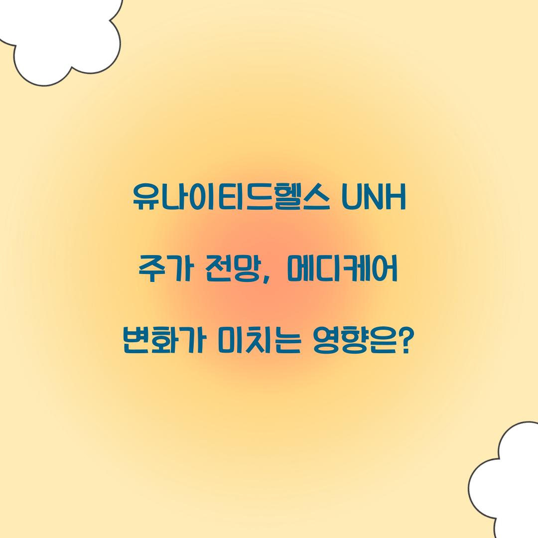 유나이티드헬스 UNH 주가 전망