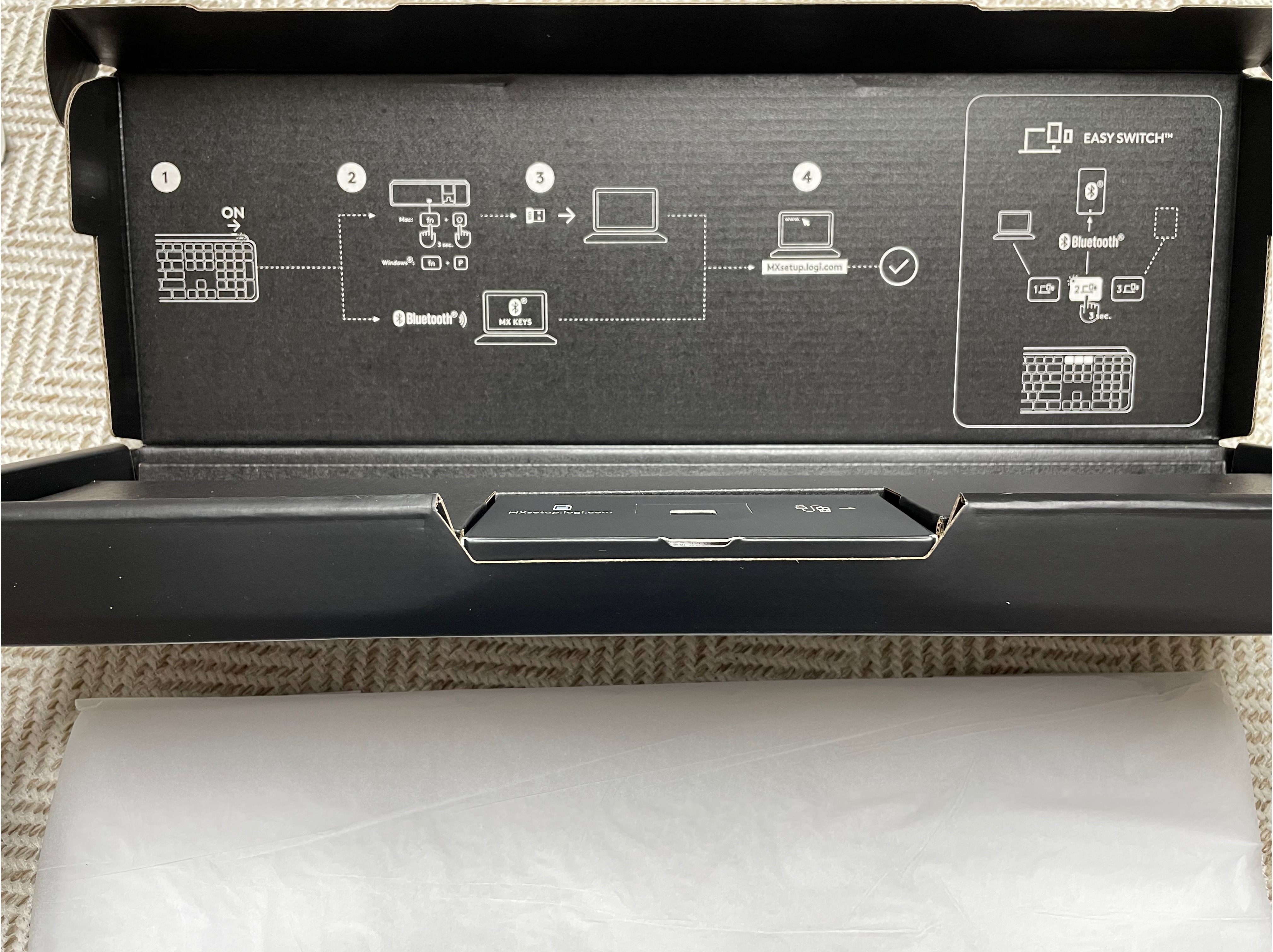 로지텍 MX KEYS 무선 키보드 블루투스 연결