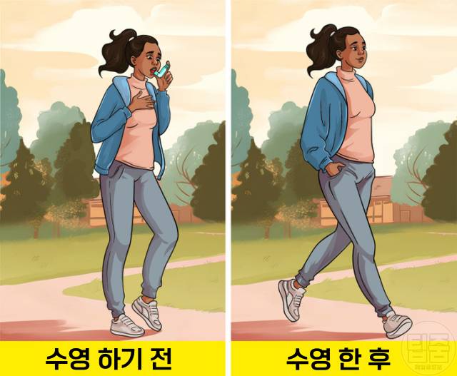 수영 30분 매일 수영효과 수영효능 천식