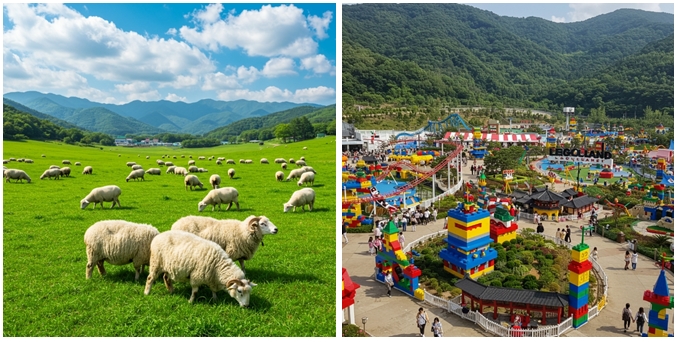 양떼 목장과 레고랜드 이미지