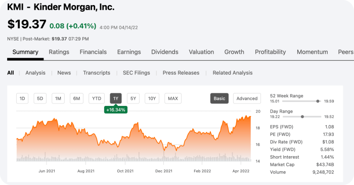 킨더 모건 - 미국 석유에너지 오일관련주