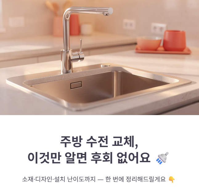 주방 싱크대 수전 교체용 가성비 모델 추천