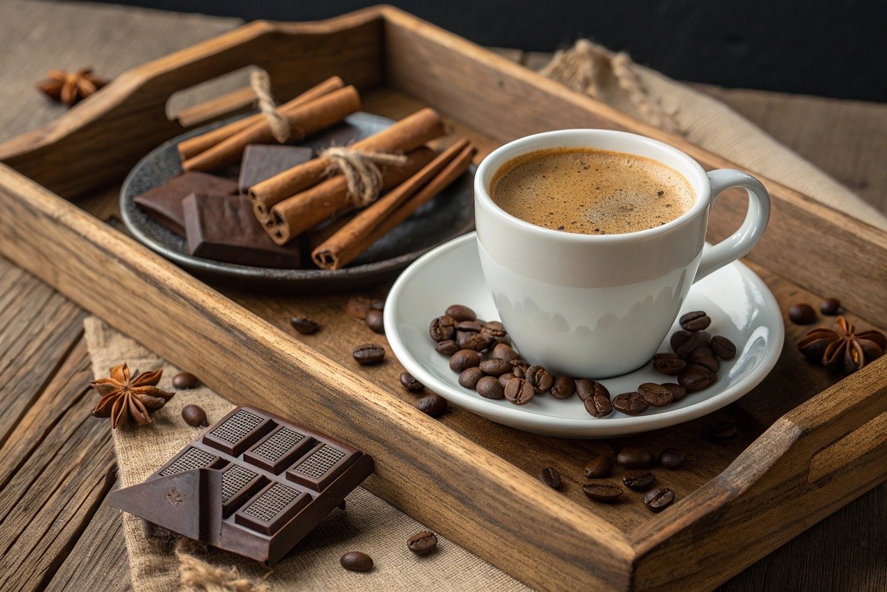 시나몬 첨가 된 커피