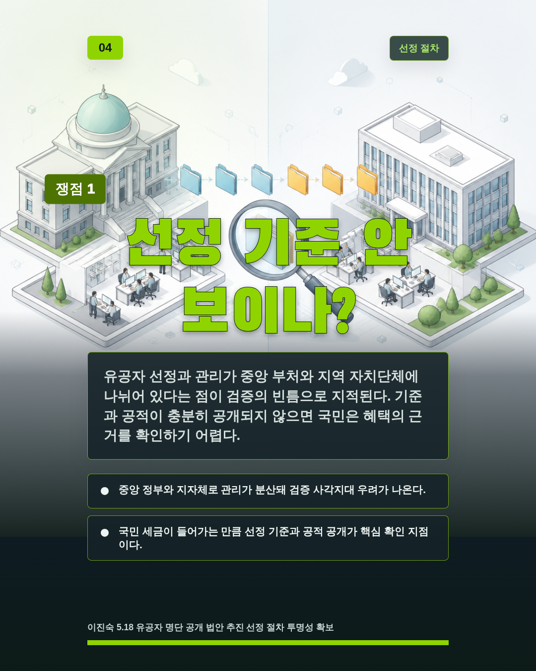 선정 기준 안 보이나?