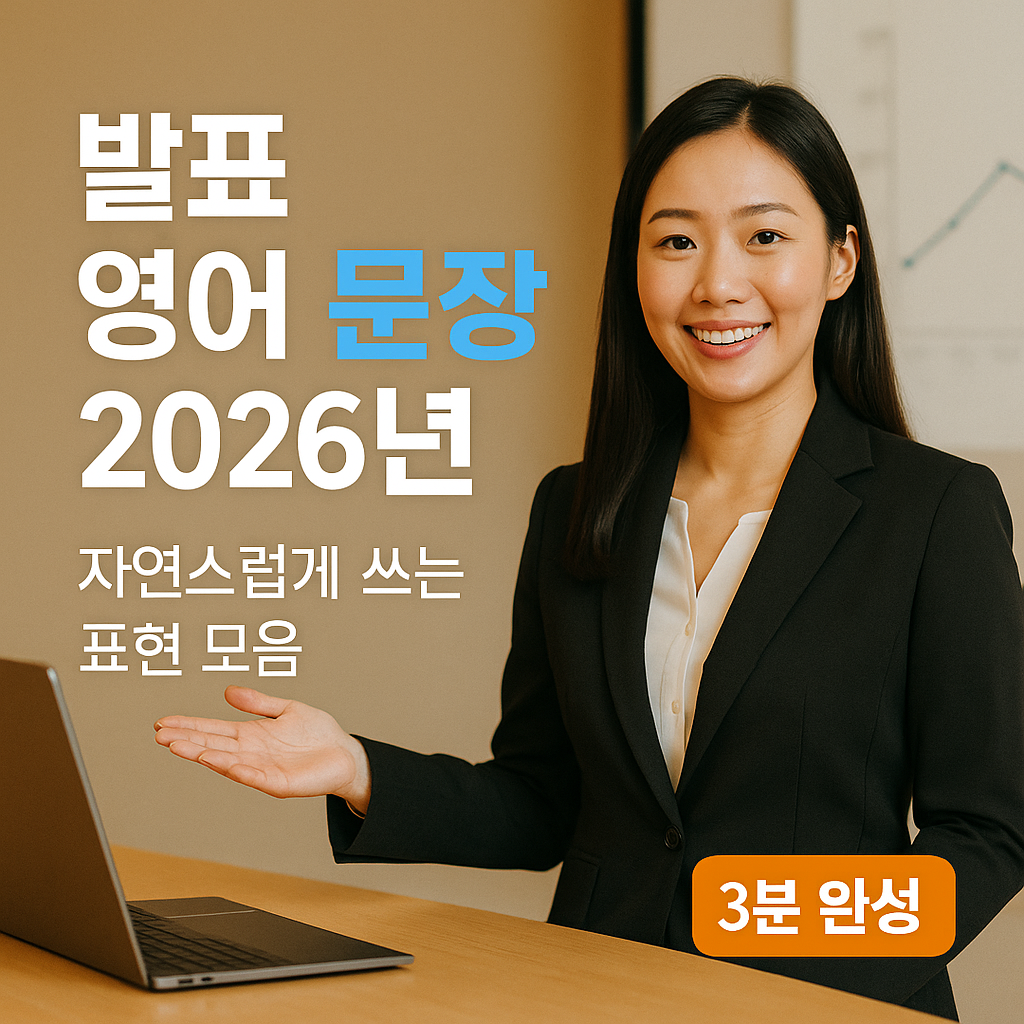 발표 영어 문장 2026년 | 자연스럽게 쓰는 표현 모음