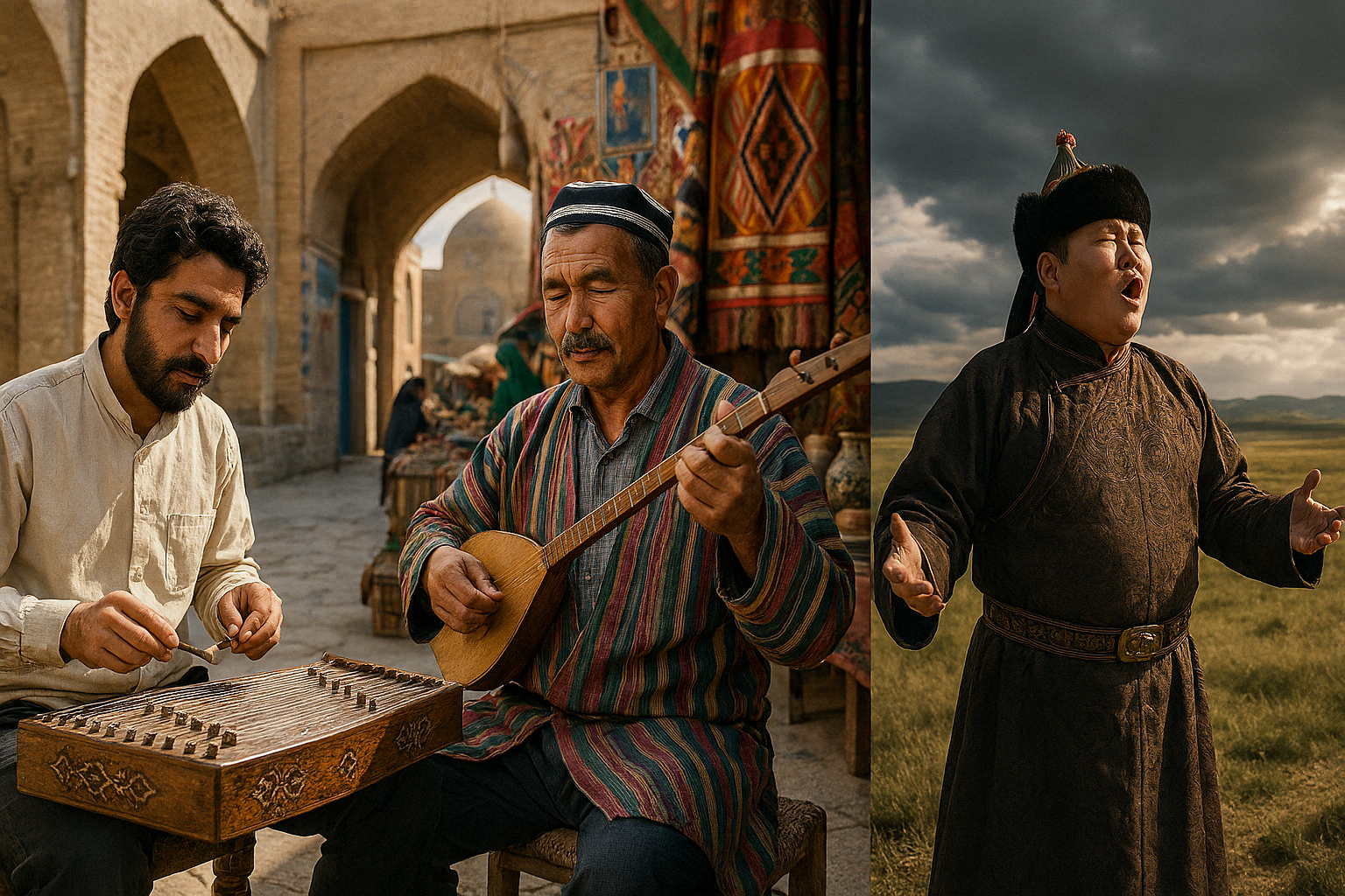 이란, 중아시아, 몽골의 영향을 받는 실크로드 음악