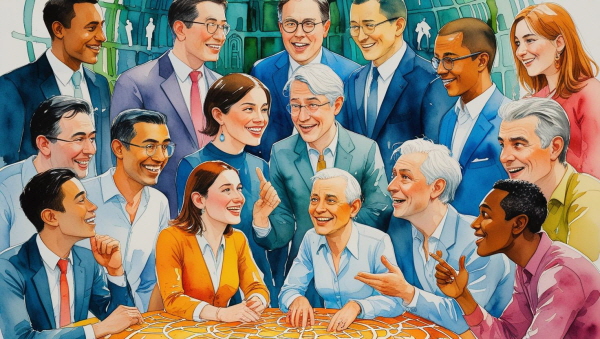 ENTP는 빠른 사고력과 재치 있는 언변으로 사회 구조를 꿰뚫는 성향을 지녔습니다에 관한 그림