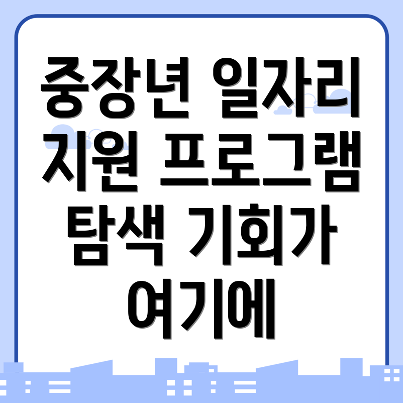 중장년 일자리