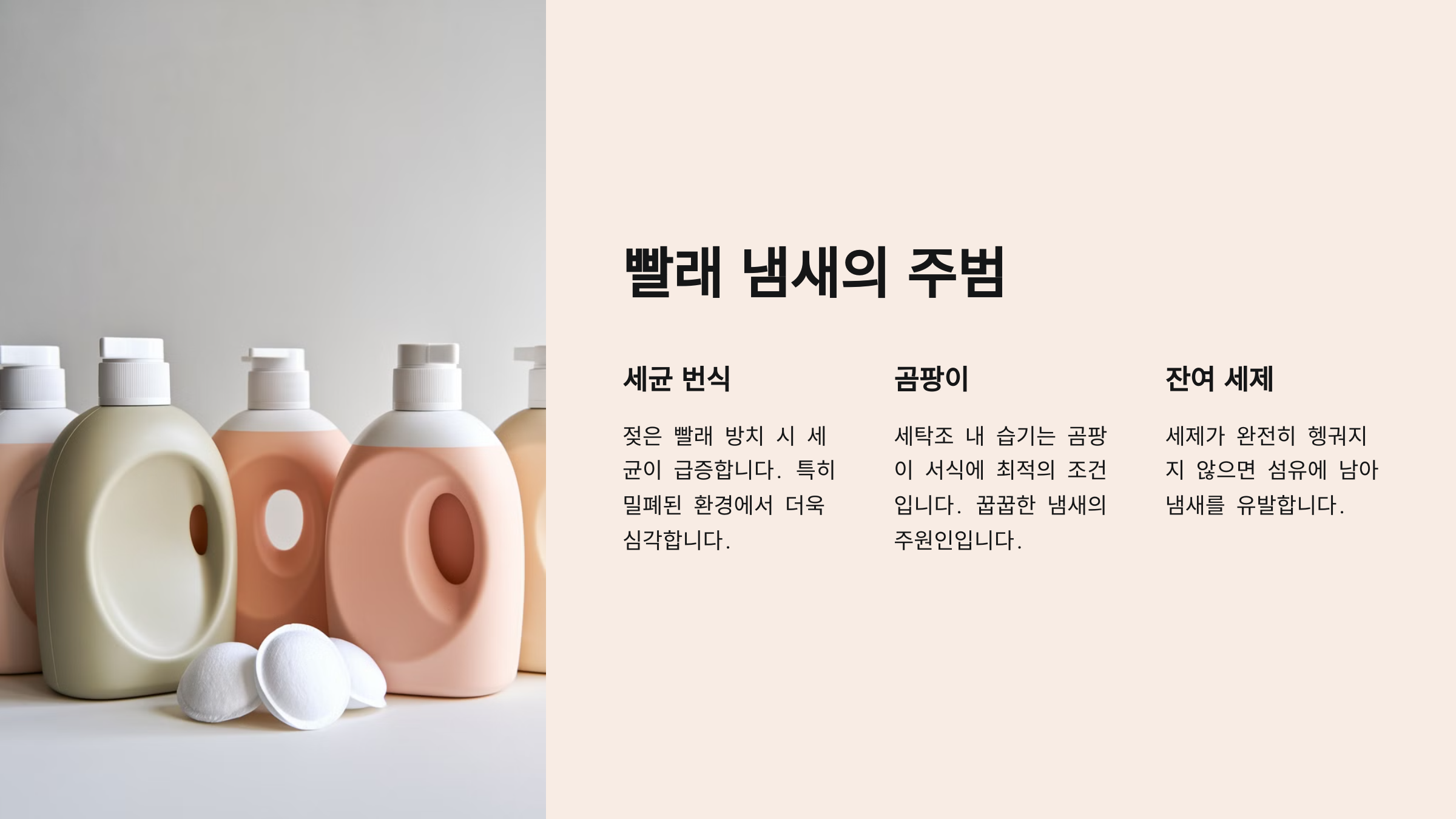 빨래에서 냄새가 나는 이유