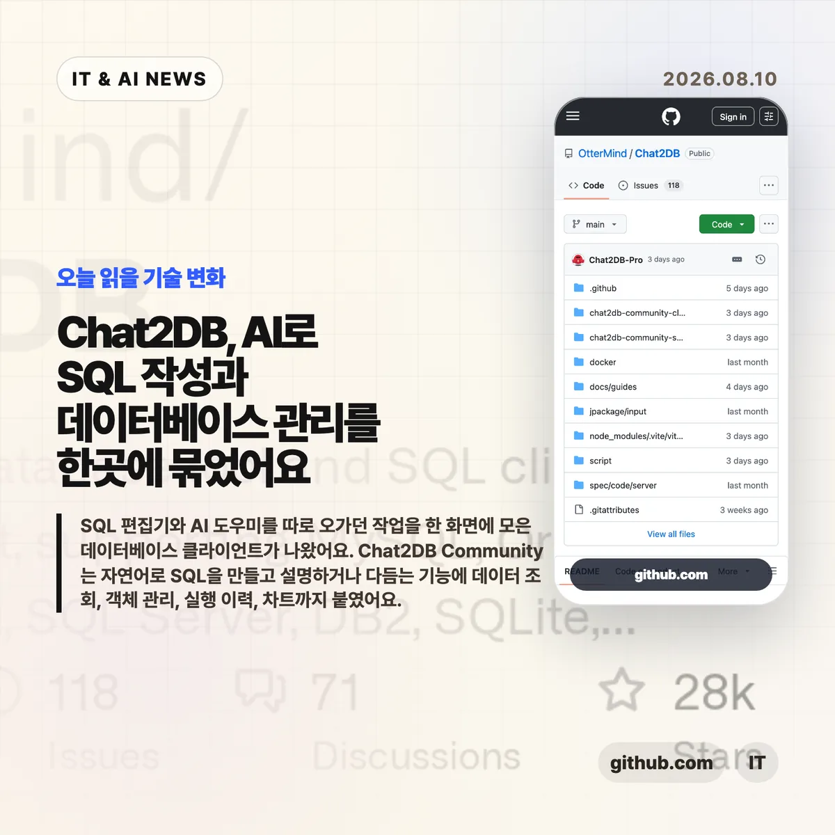 Chat2DB AI 데이터베이스 클라이언트