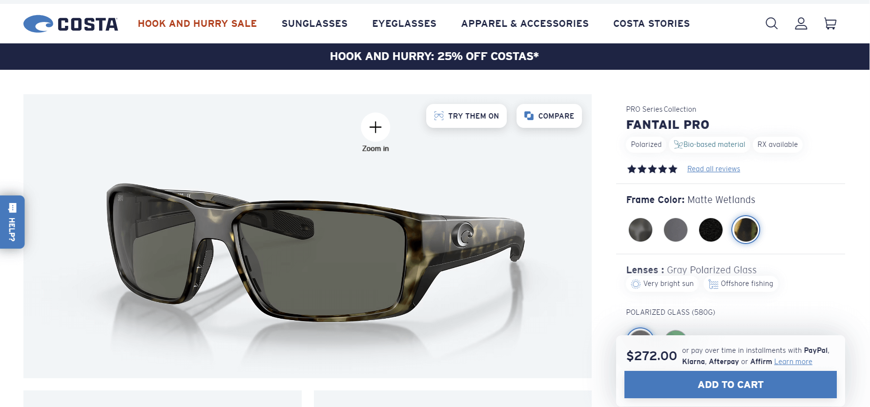 Costa Del Mar Fantail Polarized