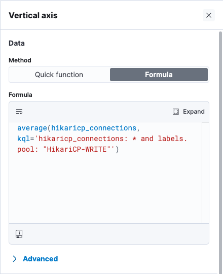 Kibana Dashboard visualization formula