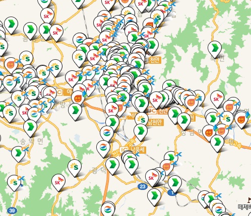 오피넷-지역검색-사용방법5