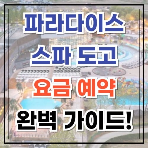 파라다이스 스파 도고 요금 예약 완벽 가이드 힐링과 즐거움을 동시에