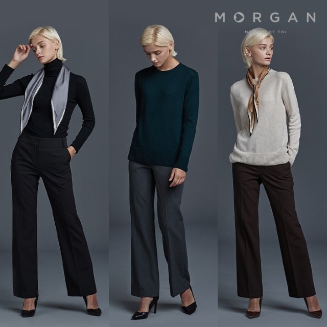 MORGAN 모르간 시그니처 울 팬츠