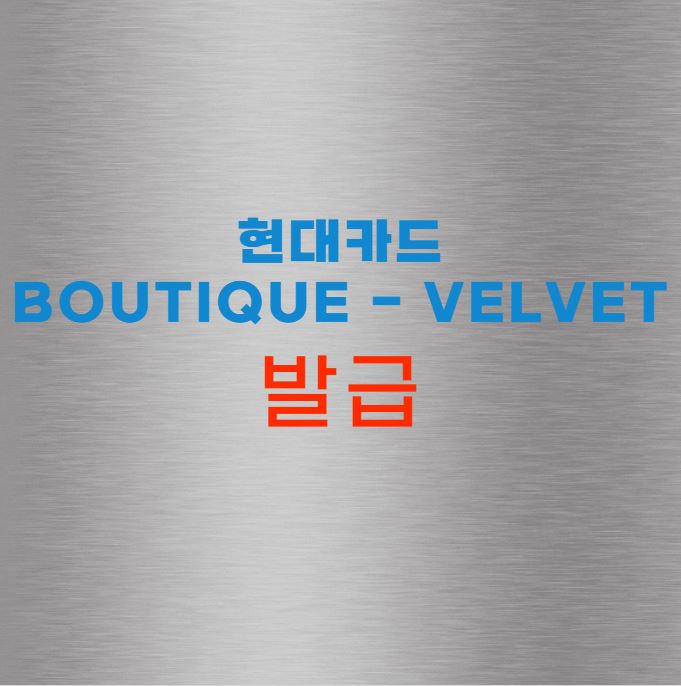 현대카드 Boutique - Velvet