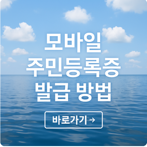 모바일 IC 주민등록증 발급일정, 절차, 대상, 유의사항
