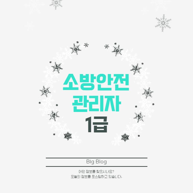 소방안전관리자 1급 기출문제