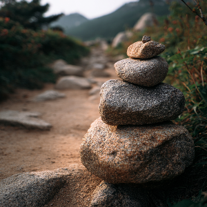 돌탑에 올린 소원하나 