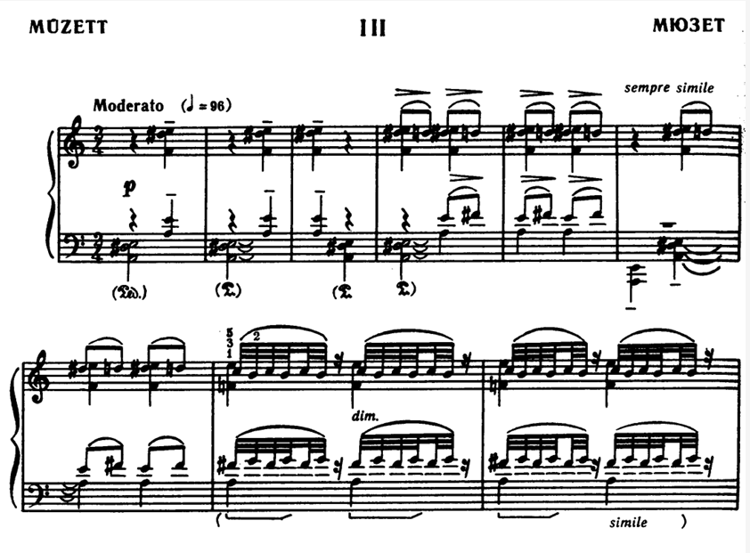 <Out of Doors>의 3곡 악보