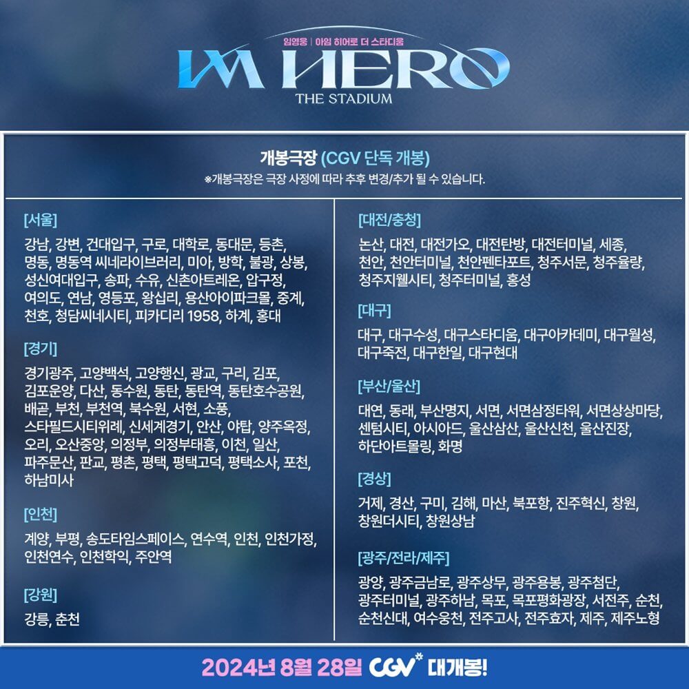 임영웅 영화 아임 히어로 더 스타디움