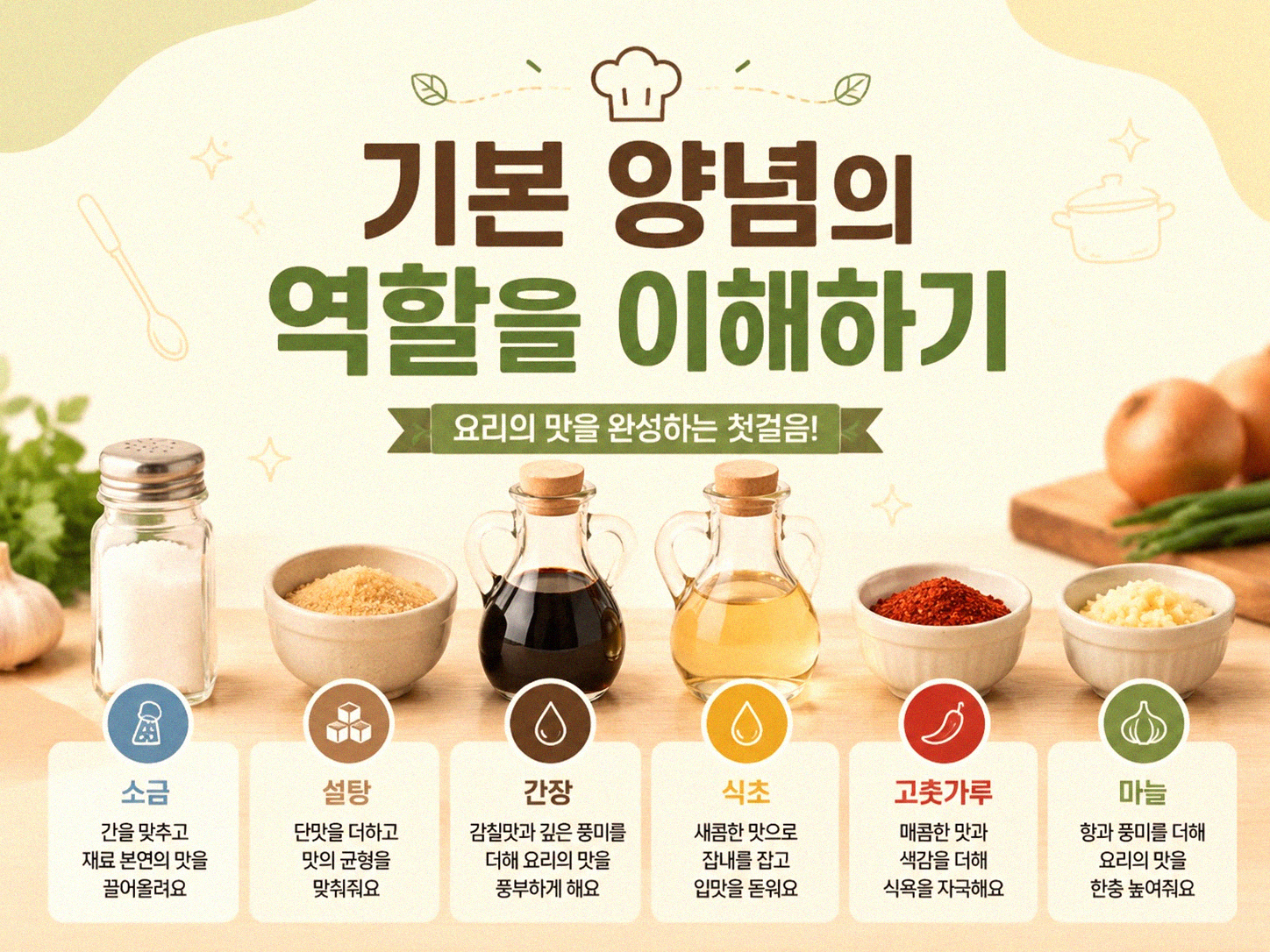 한식 양념, 5년의 경험으로 찾아낸 기본 비결