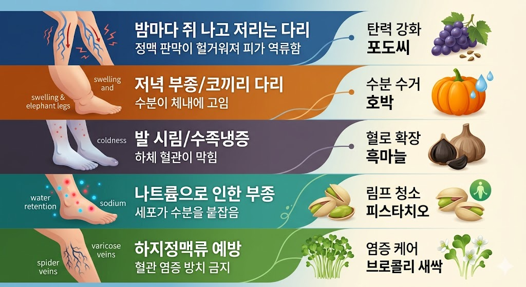 밤마다 종아리 쥐 나고 저리는 소름 돋는 이유