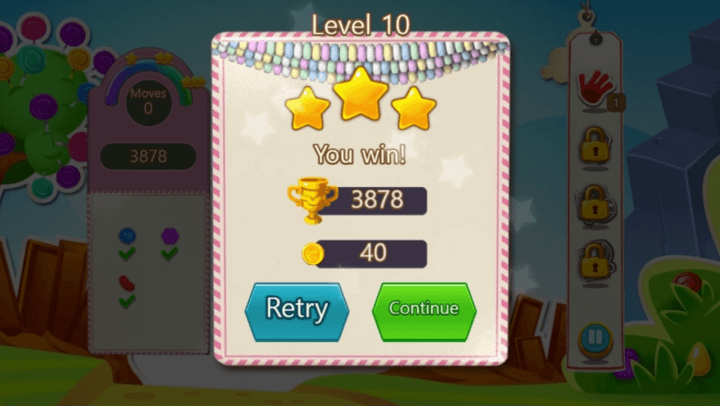 캔디크러쉬사가-무료게임-종료-화면