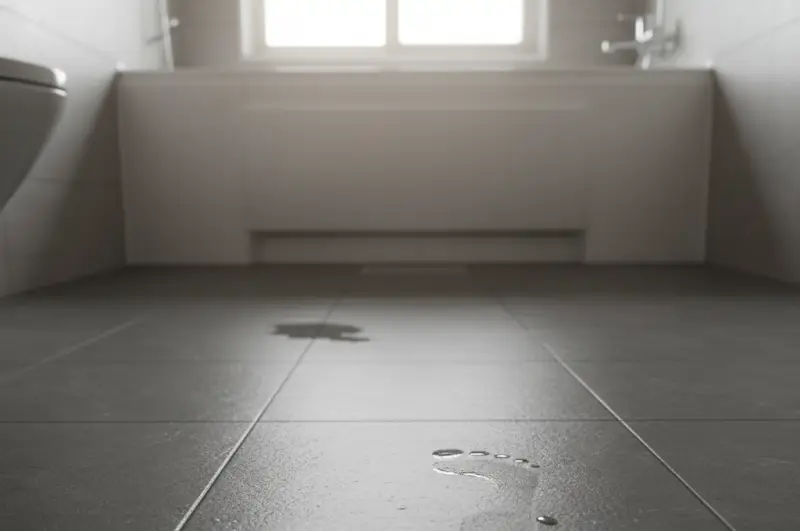 욕실 바닥 타일 젖은 발자국, Anti-slip porcelain tile footprint