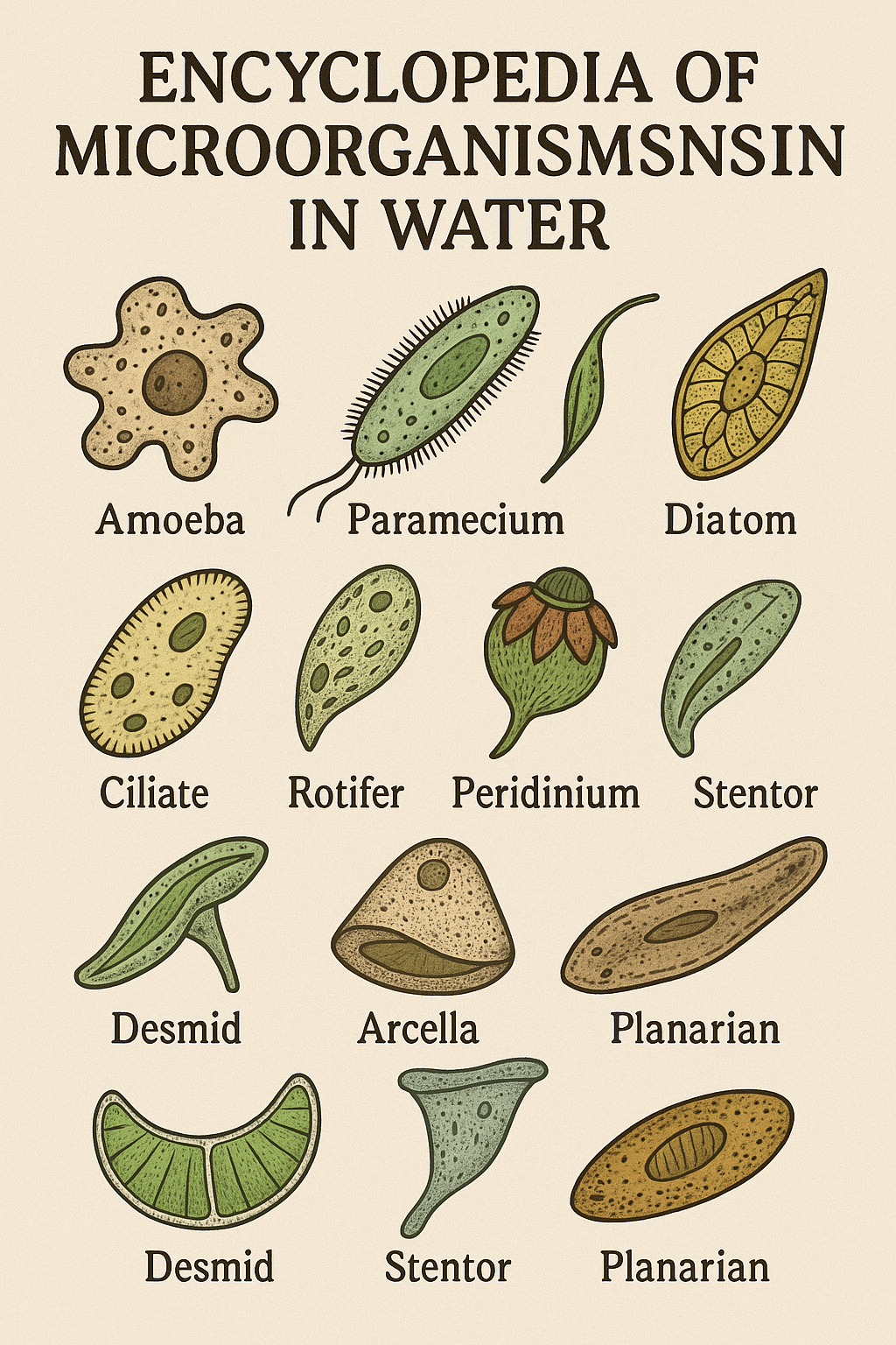 물속 미생물 대백과 관련 사진