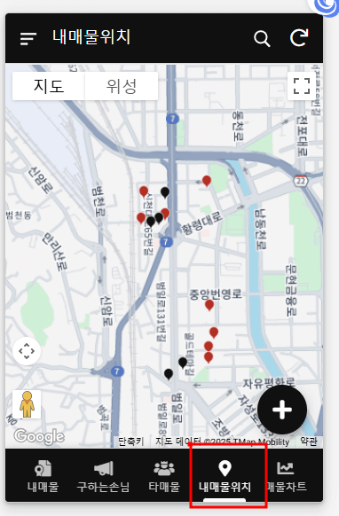 앱시트에서 지도뷰 설정하는 방법