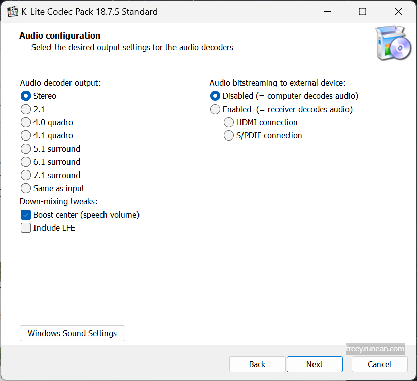 케이-라이트 코덱(K-Lite Codecs) 설치 화면