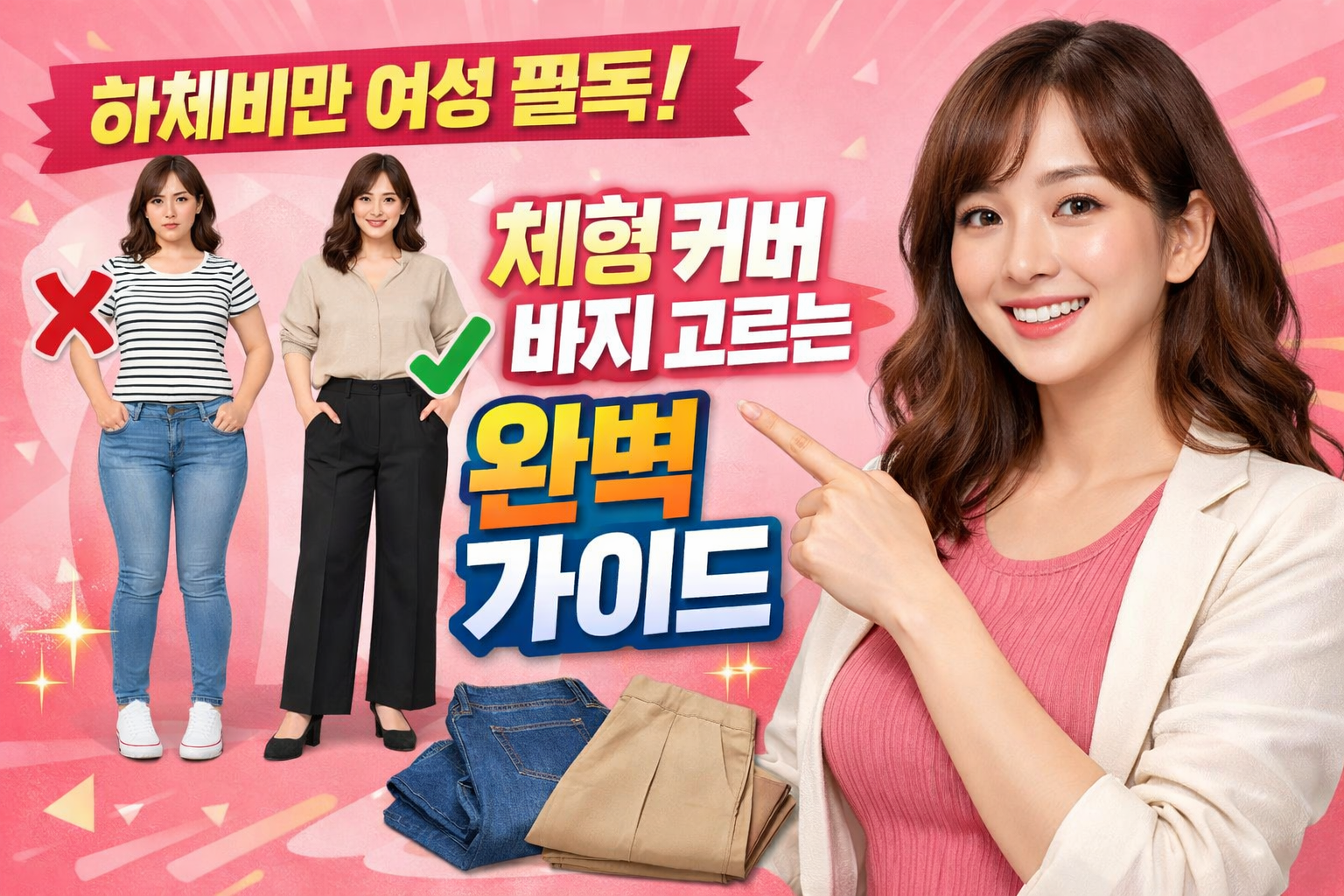 하체비만 바지 고르는 법