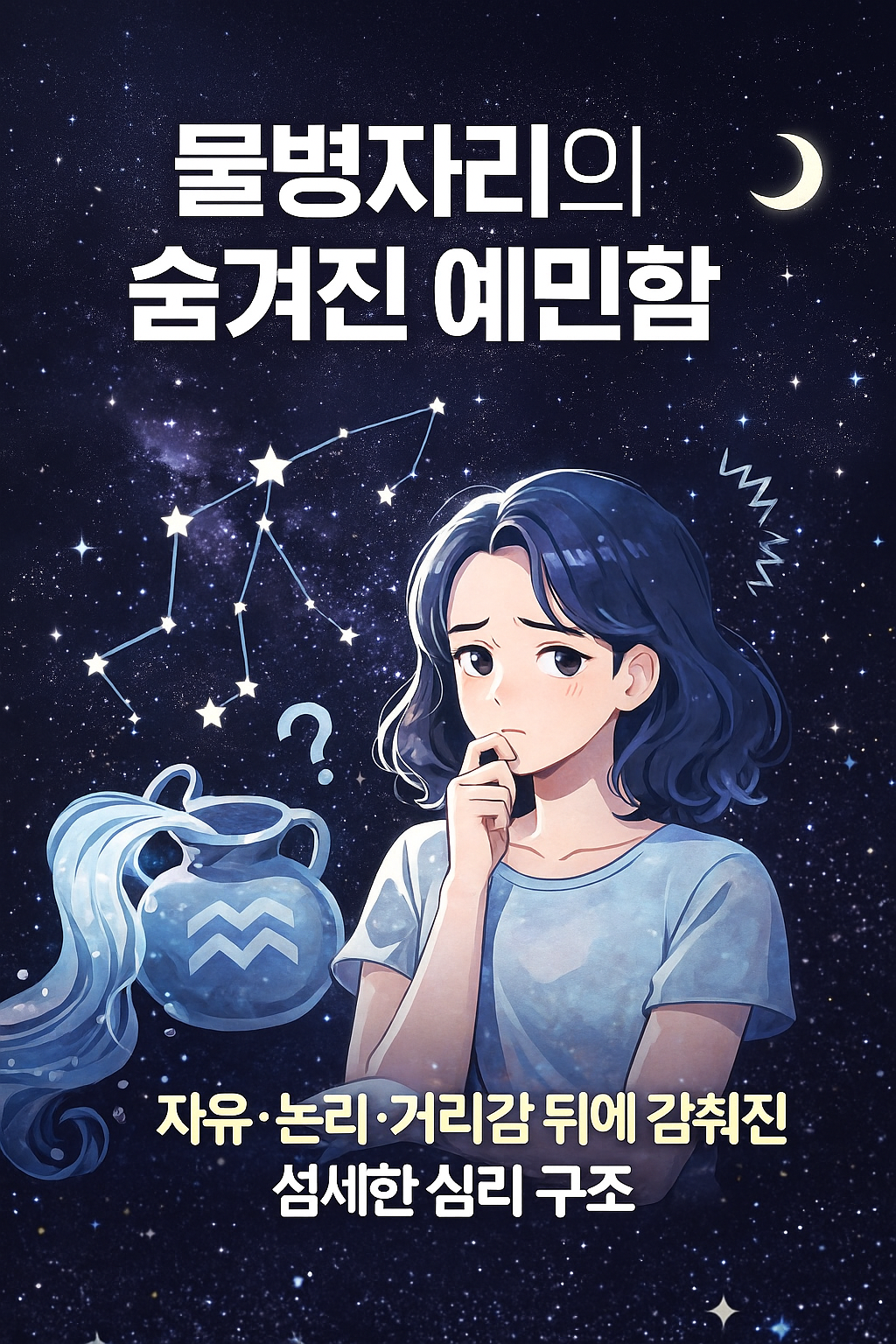 물병자리의 숨겨진 예민함 — 자유·논리·거리감 뒤에 감춰진 섬세한 심리 구조