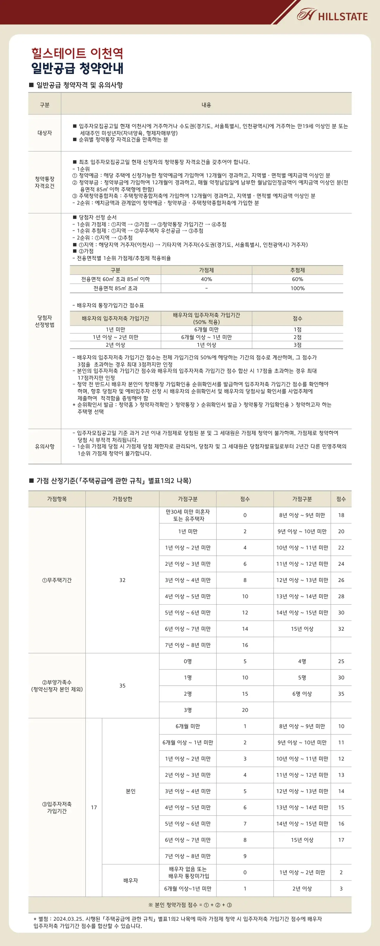 일반공급 청약안내