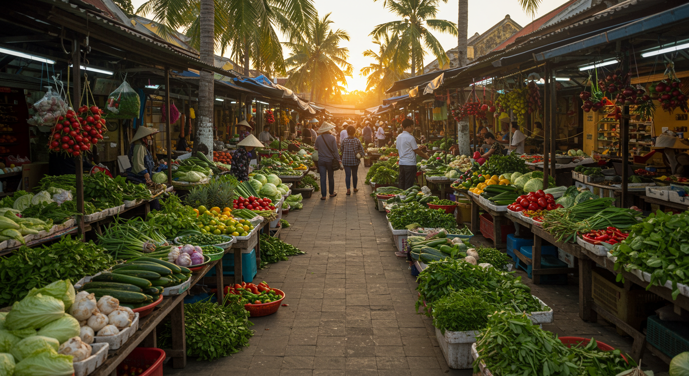 저렴한 생활비를 위한 로컬 식자재 시장 풍경