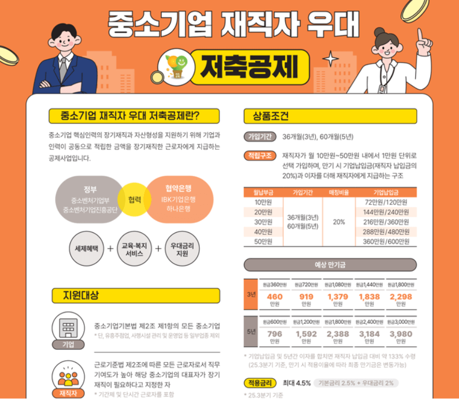중소기업-재직자우대-저축공제-공고문