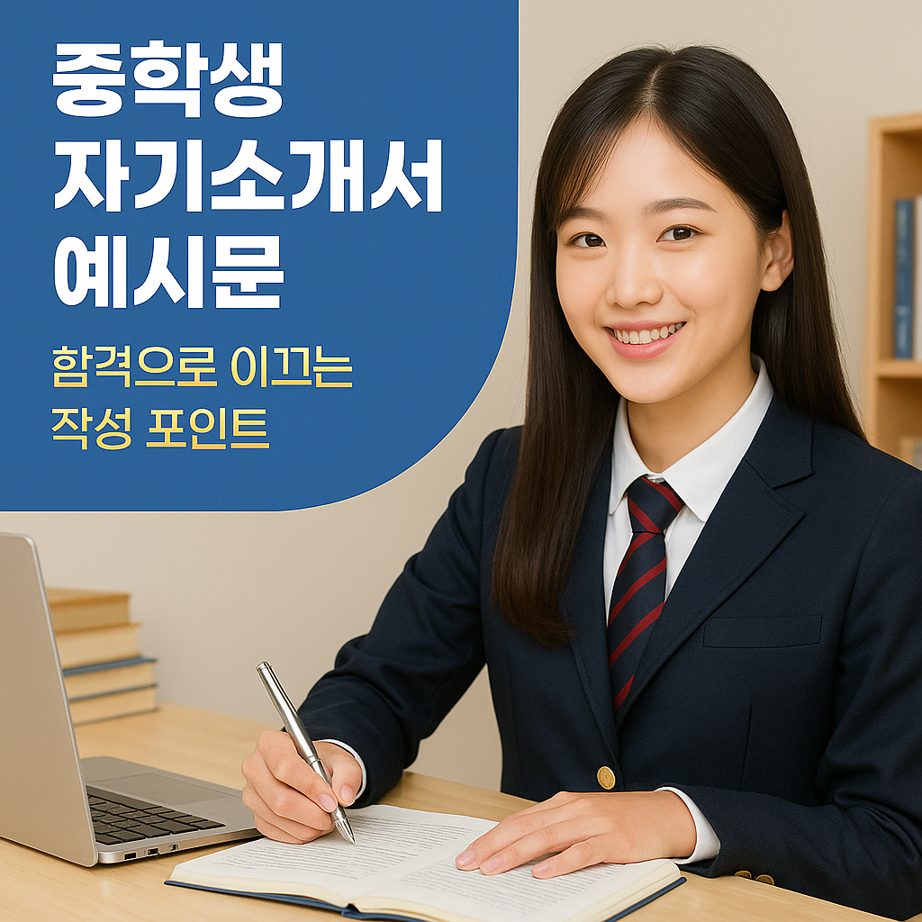 중학생 자기소개서 예시문｜합격으로 이끄는 작성 포인트