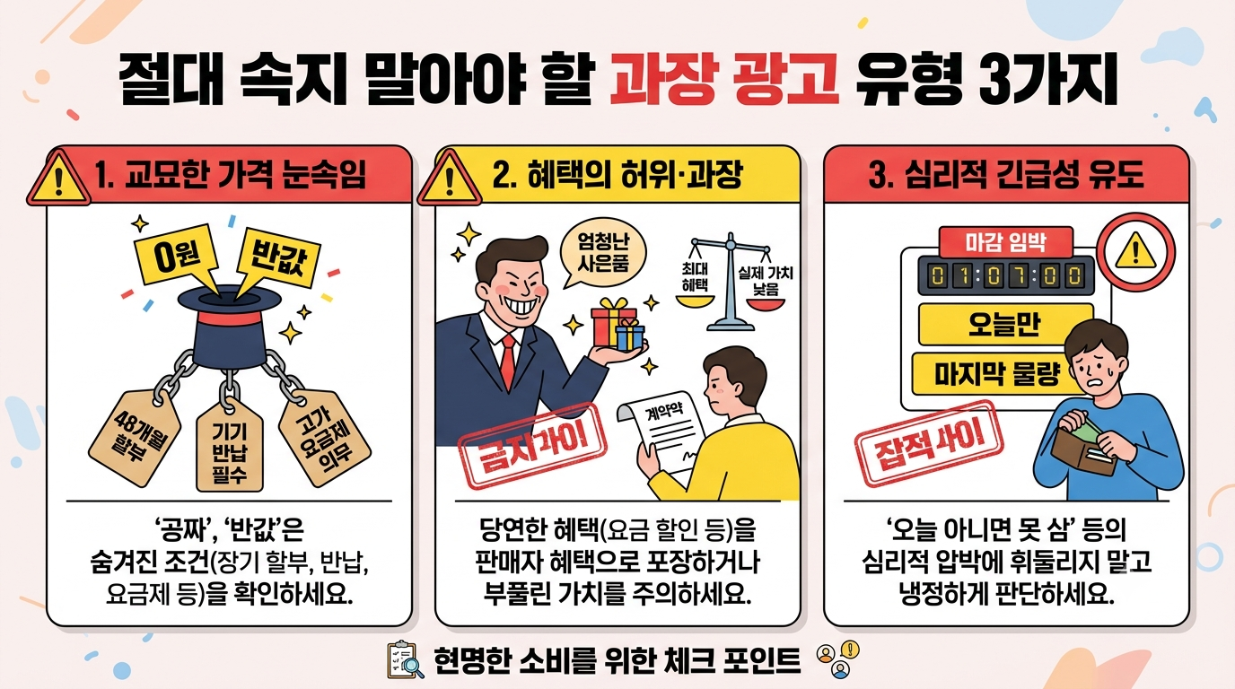 과장 광고 유형 3가지