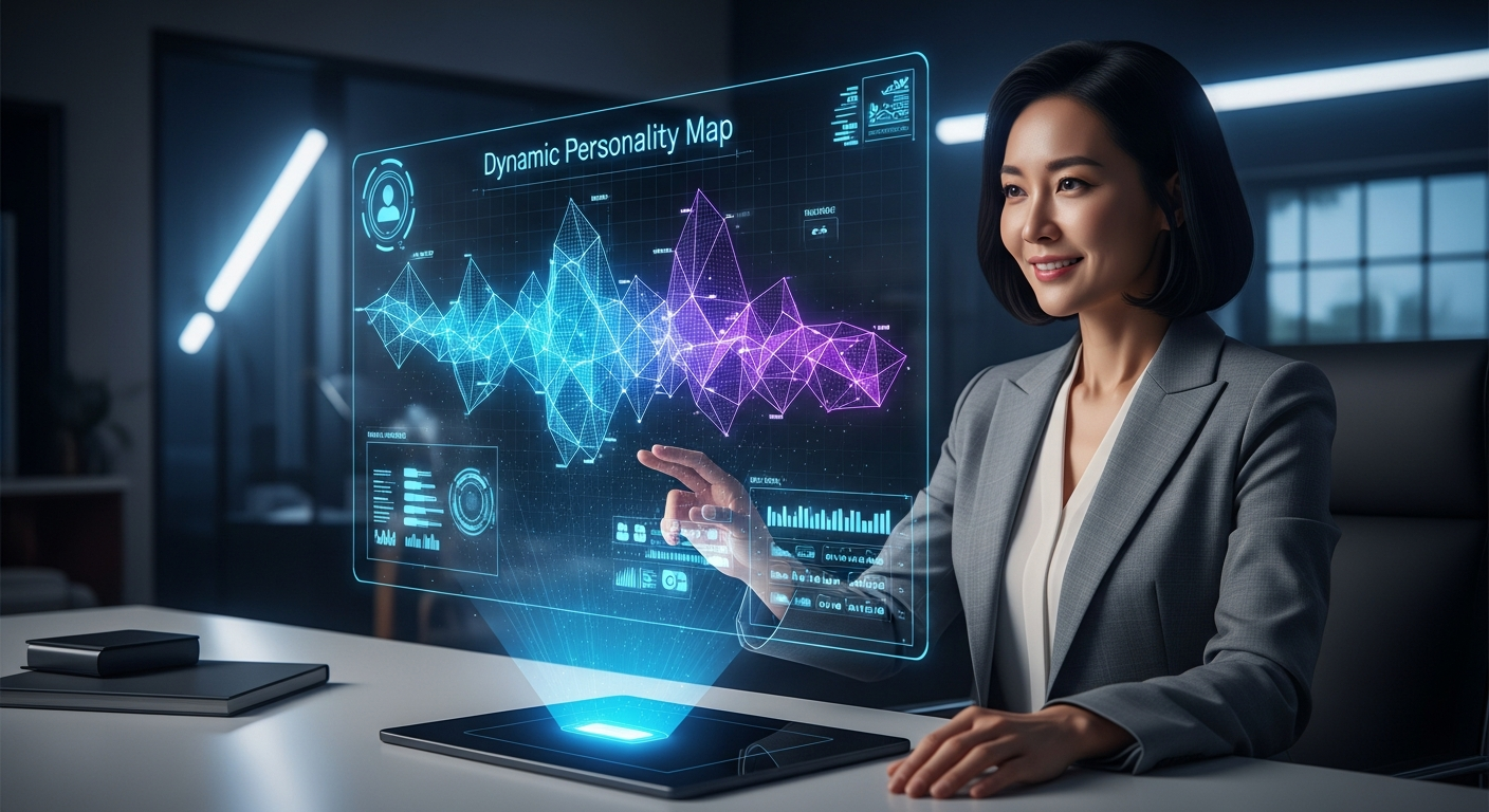 고정된 성격이 아닌 상황에 따라 변화하는 2025년형 멀티 페르소나와 AI 데이터 기반 동적 성격 분석 그래프