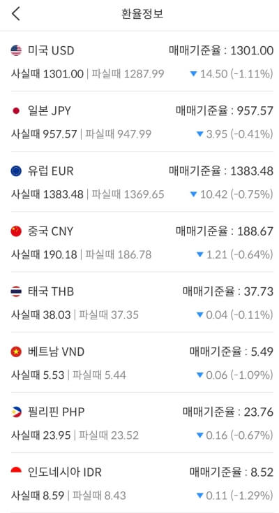 트레블월렛-환율정보