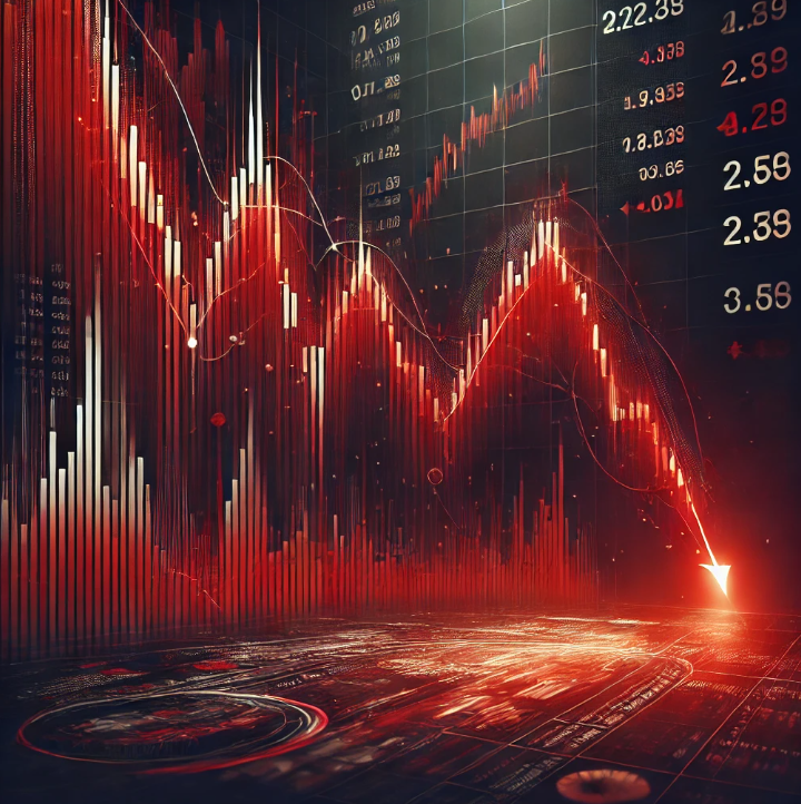 붕괴하는 주식시장 이미지