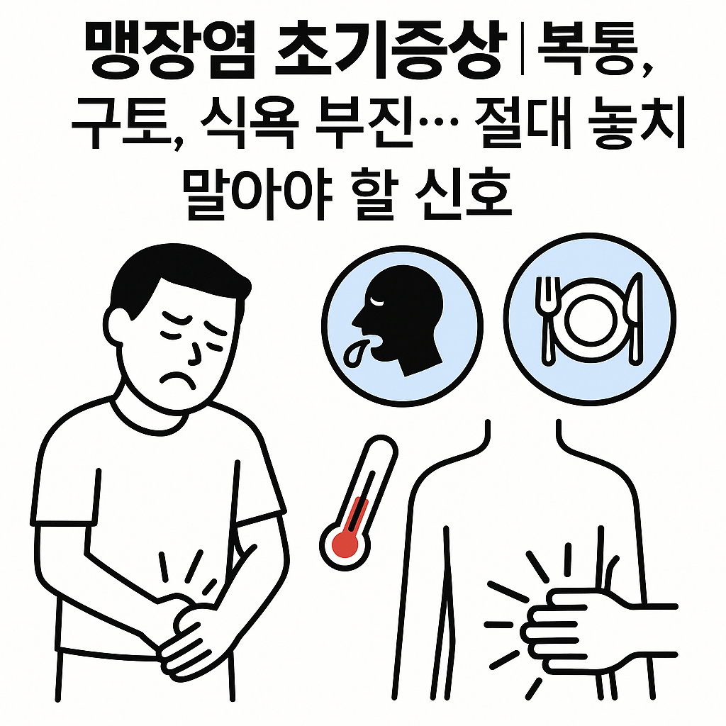 맹장염초기증상-복통-구토-식욕부진