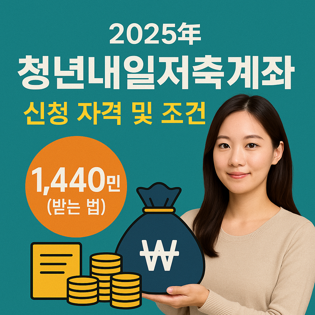 2025년 청년내일저축계좌 신청 자격 및 조건 총정리 (정부지원금 1,440만원 받는 법) 관련 사진