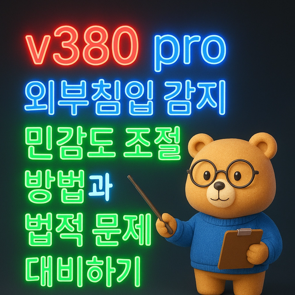 v380 pro 외부침입 감지 민감도 조절하는 방법과 법적 문제 대비하기