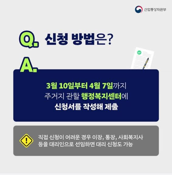 신청방법 및 기간